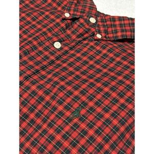 Ralph Lauren‎ Classic Fit Preppy Plaid Button Down Shirt Mens Red Green Sz XL